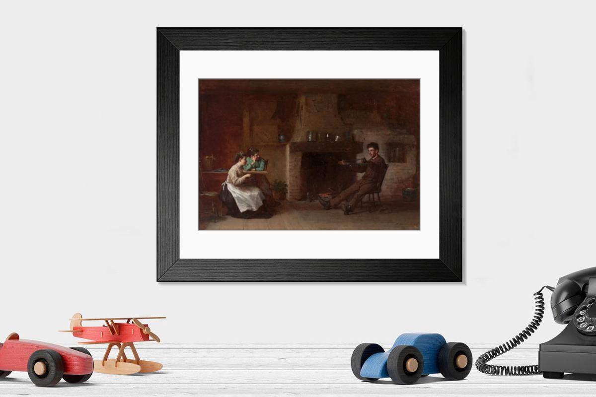 Shown hanging in a room: Modern 14"x12" (36x31cm)