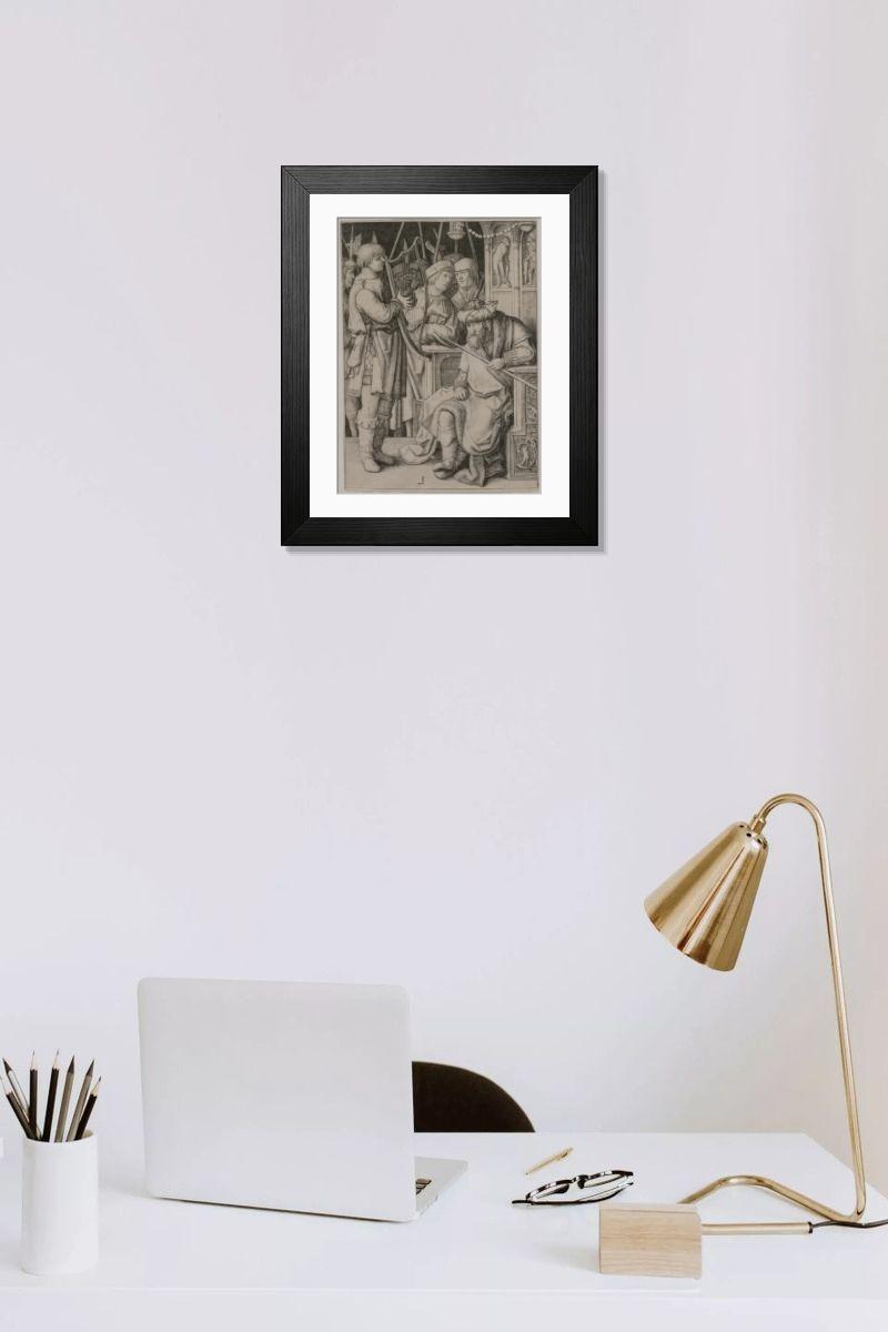 Shown hanging in a room: Modern 14"x12" (36x31cm)