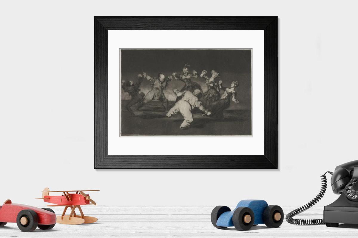 Shown hanging in a room: Modern 14"x12" (36x31cm)
