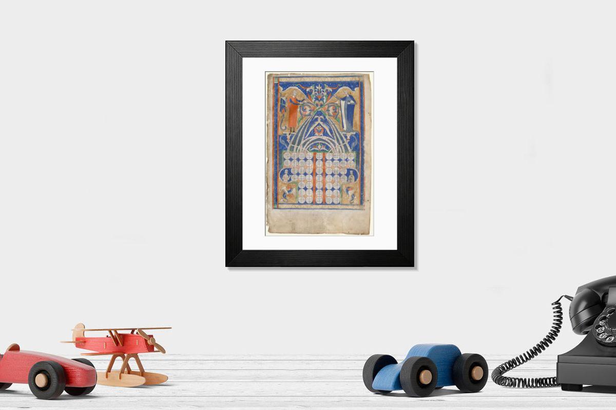 Shown hanging in a room: Modern 14"x12" (36x31cm)