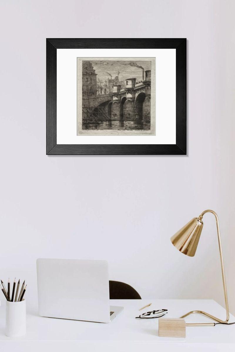 Shown hanging in a room: Modern 14"x12" (36x31cm)