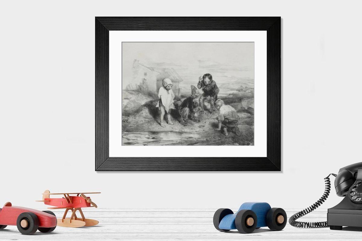 Shown hanging in a room: Modern 14"x12" (36x31cm)