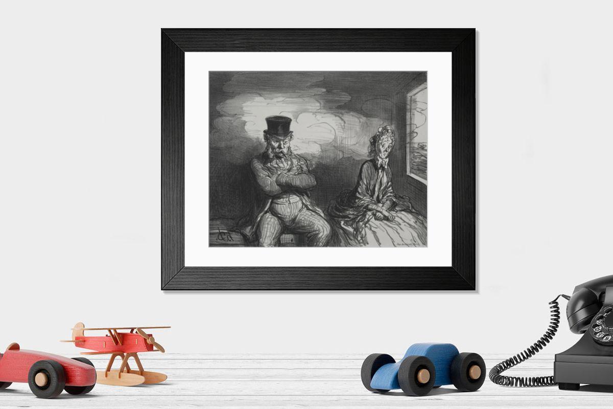 Shown hanging in a room: Modern 14"x12" (36x31cm)