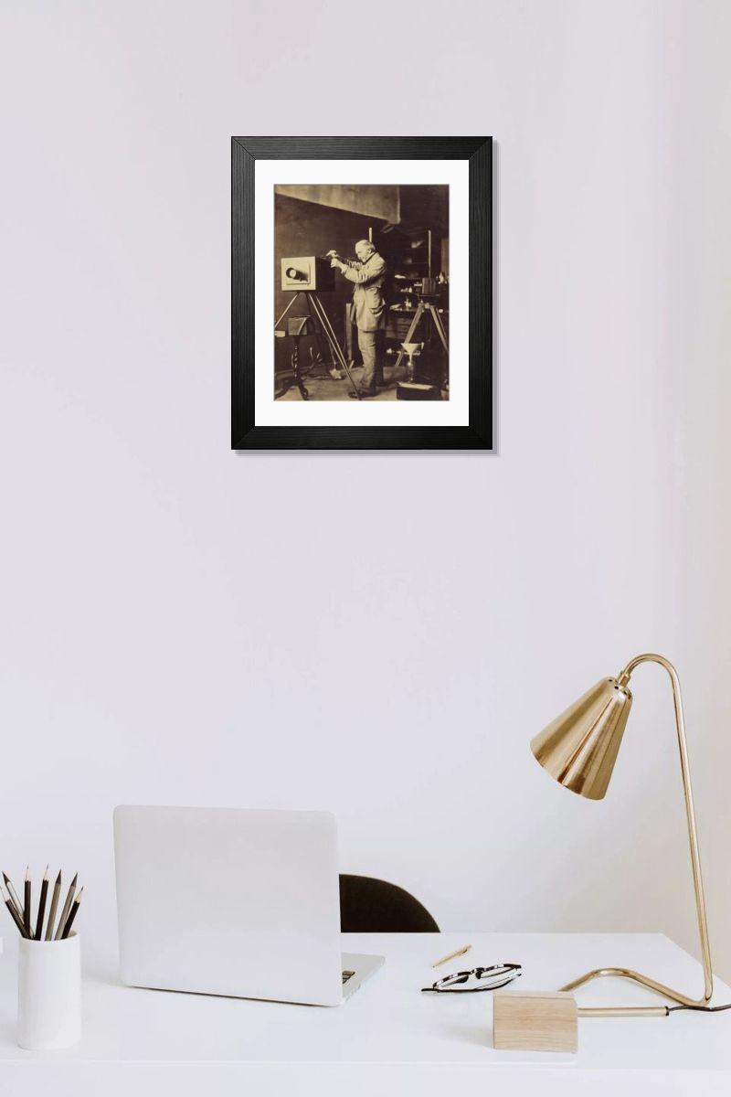 Shown hanging in a room: Modern 14"x12" (36x31cm)