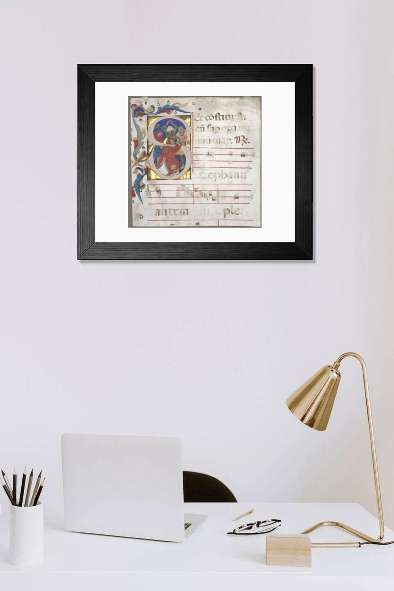 Shown hanging in a room: Modern 14"x12" (36x31cm)