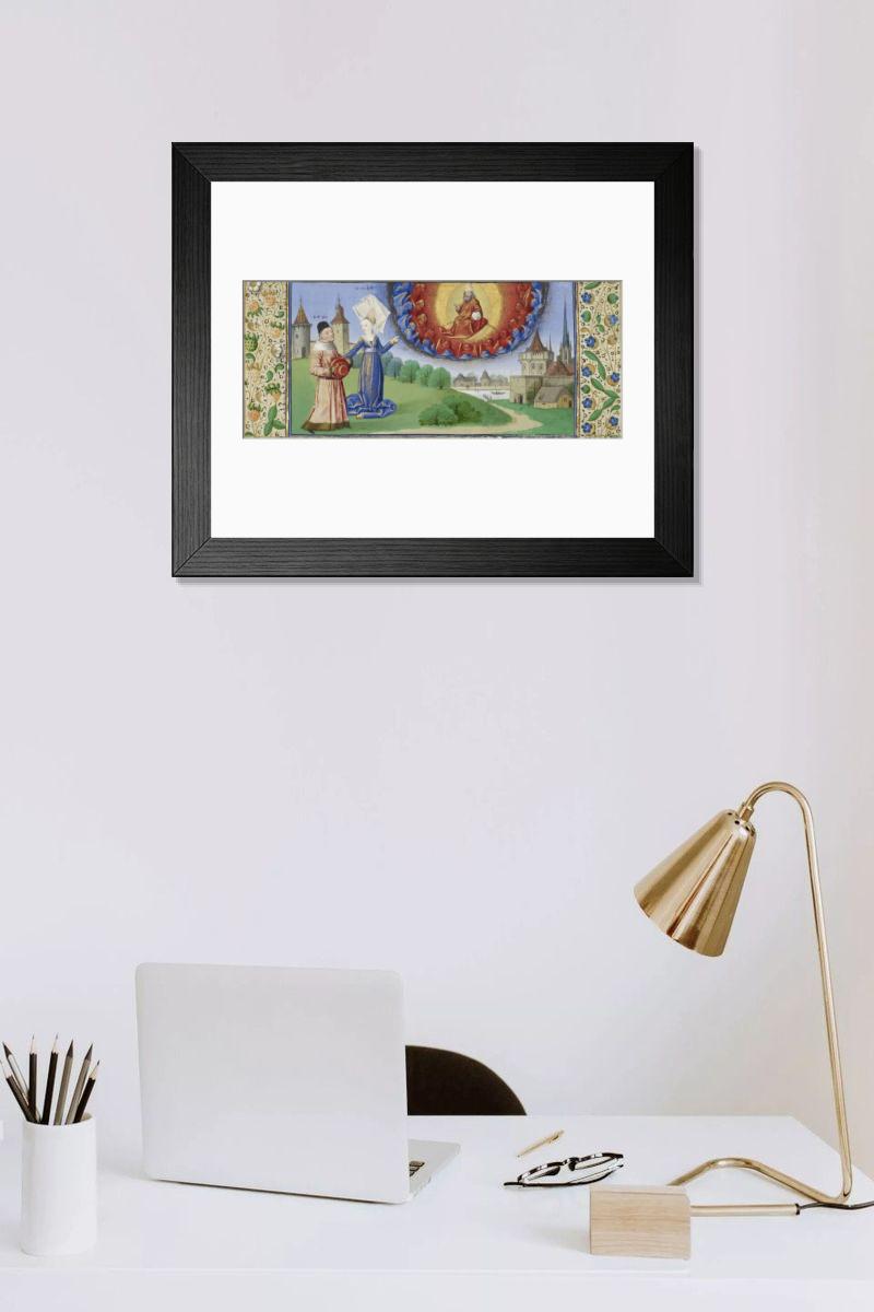 Shown hanging in a room: Modern 14"x12" (36x31cm)