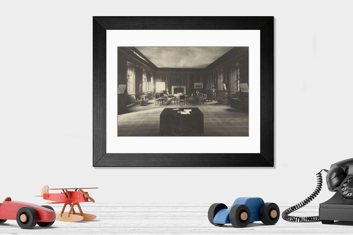 Shown hanging in a room: Modern 14"x12" (36x31cm)
