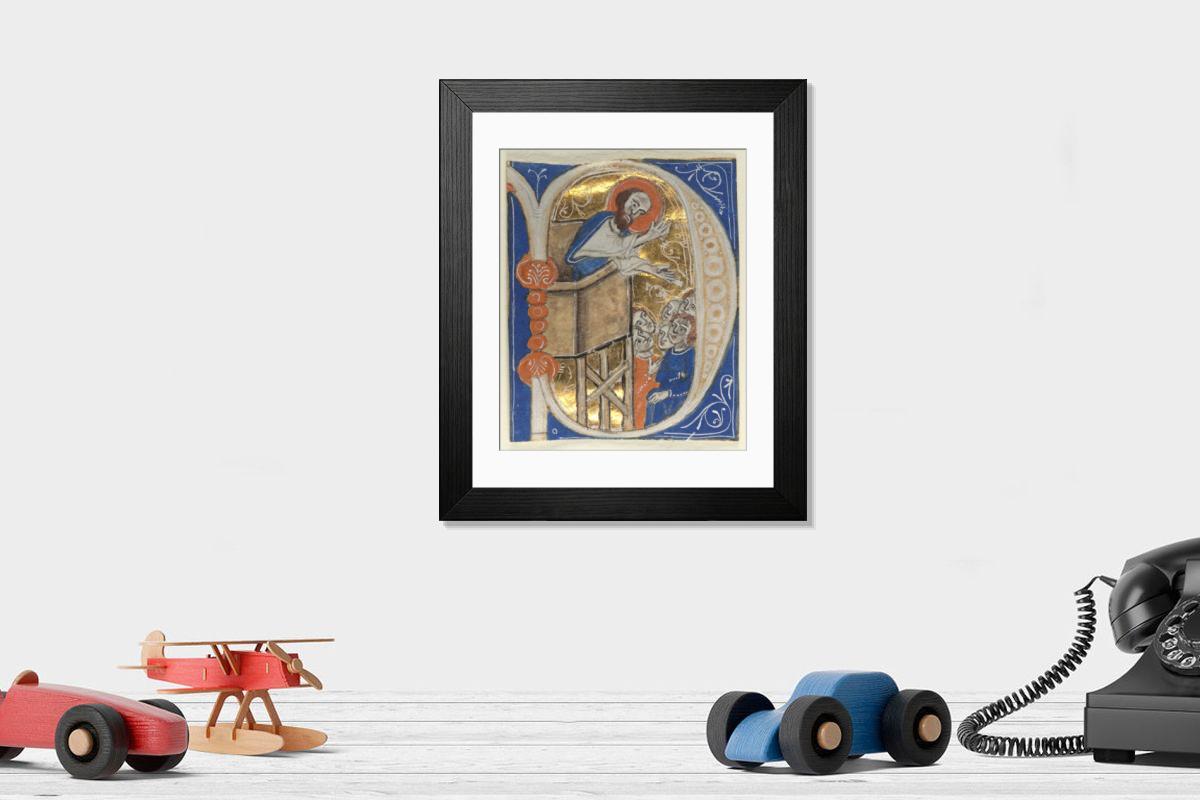 Shown hanging in a room: Modern 14"x12" (36x31cm)