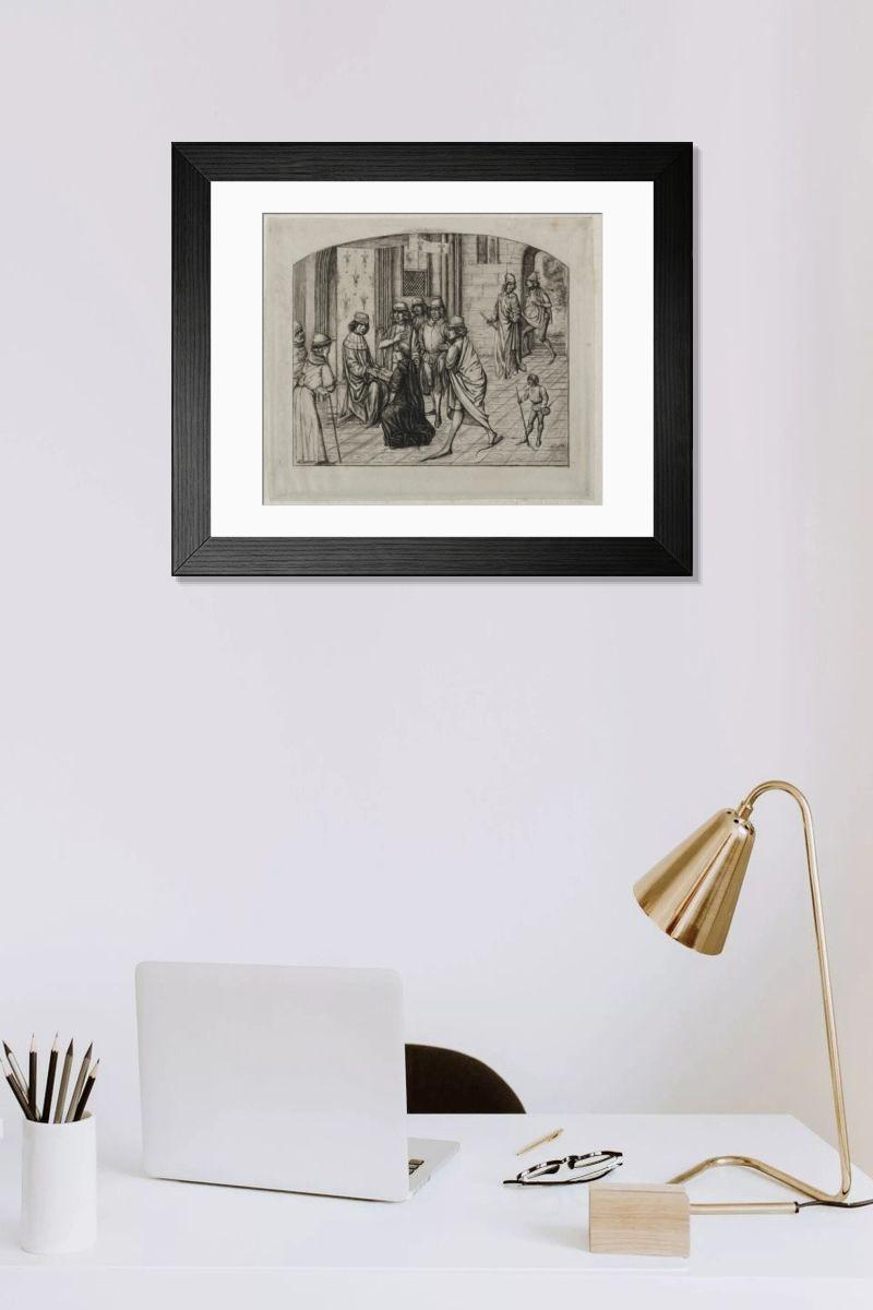 Shown hanging in a room: Modern 14"x12" (36x31cm)
