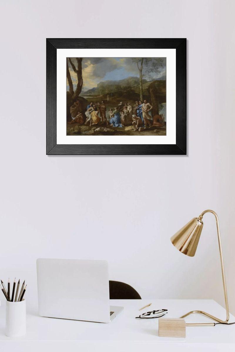 Shown hanging in a room: Modern 14"x12" (36x31cm)