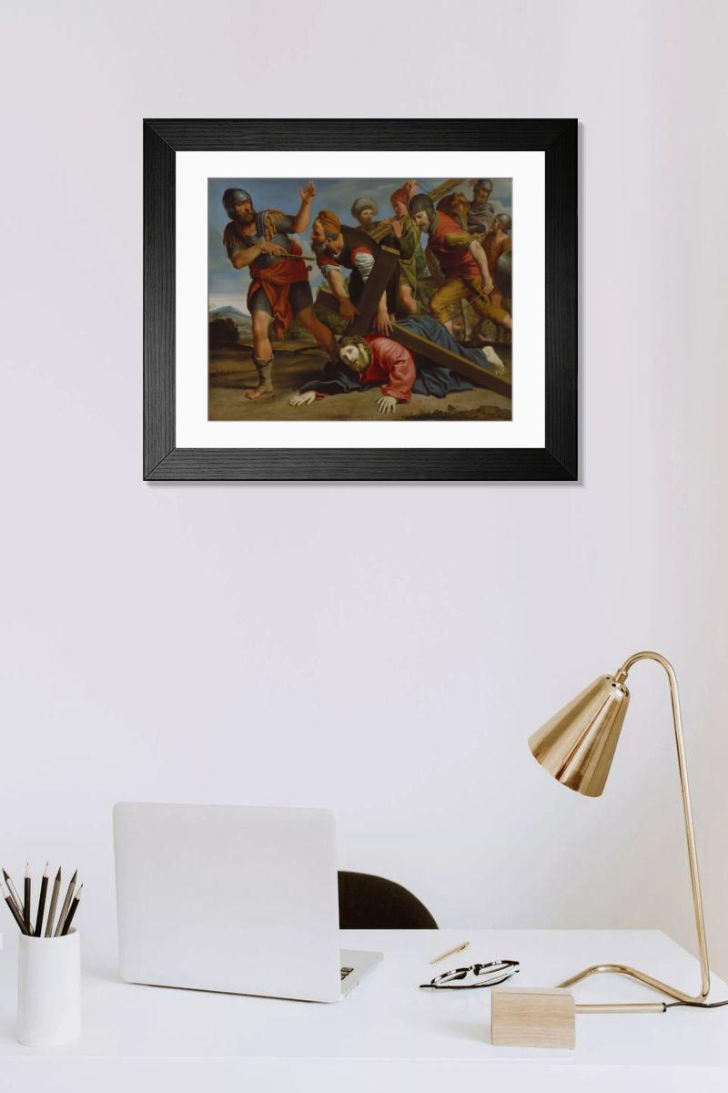 Shown hanging in a room: Modern 14"x12" (36x31cm)