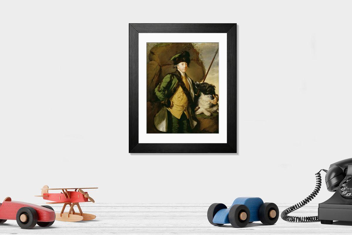 Shown hanging in a room: Modern 14"x12" (36x31cm)