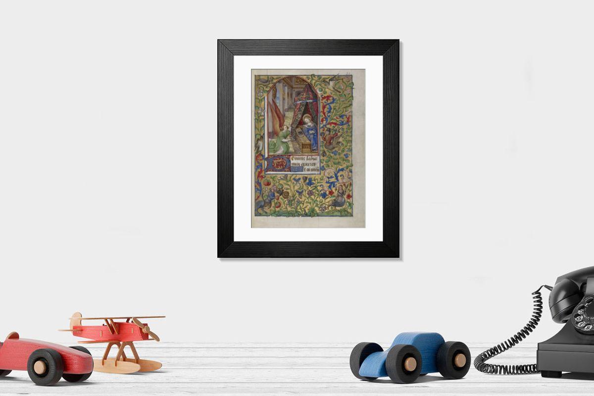 Shown hanging in a room: Modern 14"x12" (36x31cm)