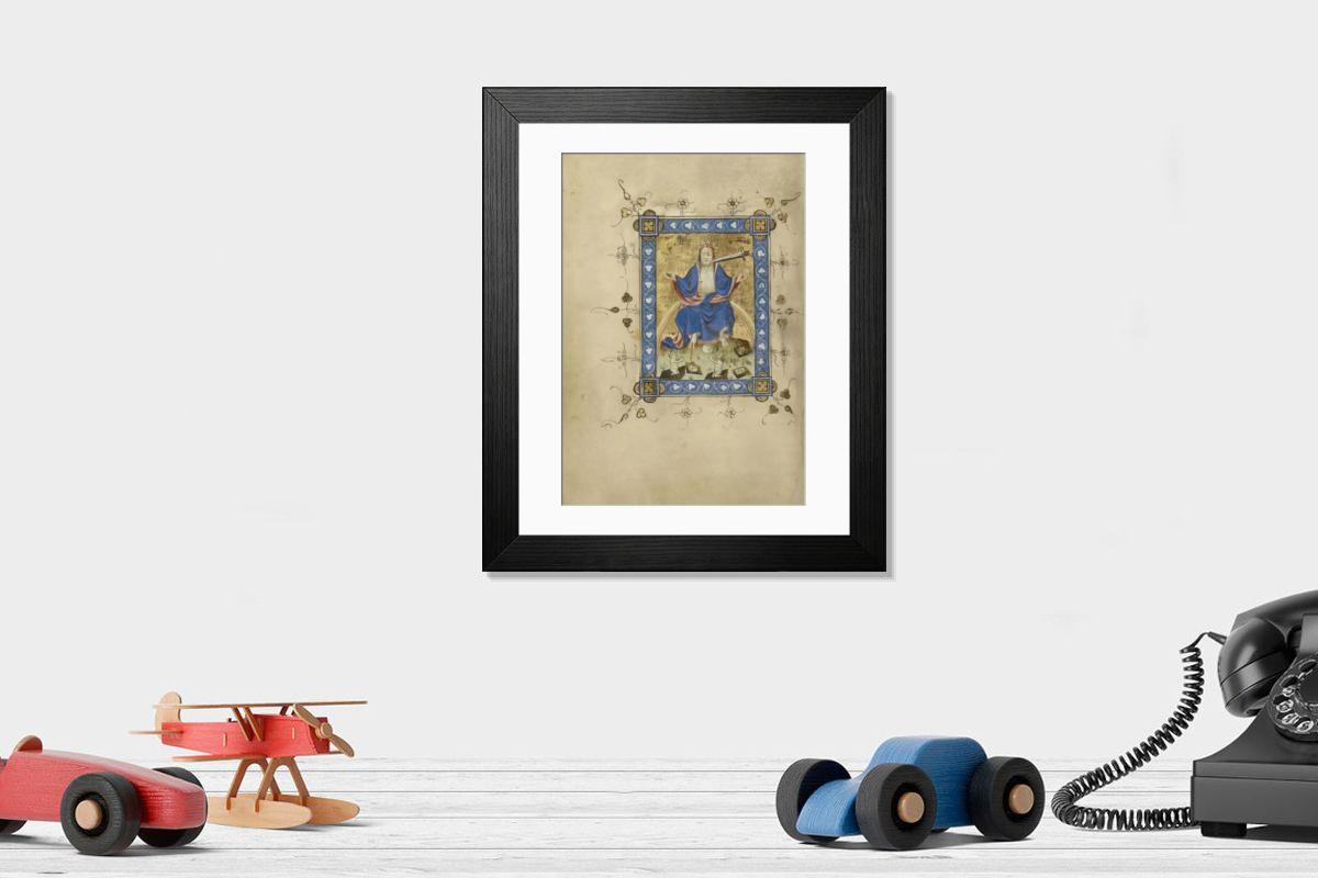Shown hanging in a room: Modern 14"x12" (36x31cm)