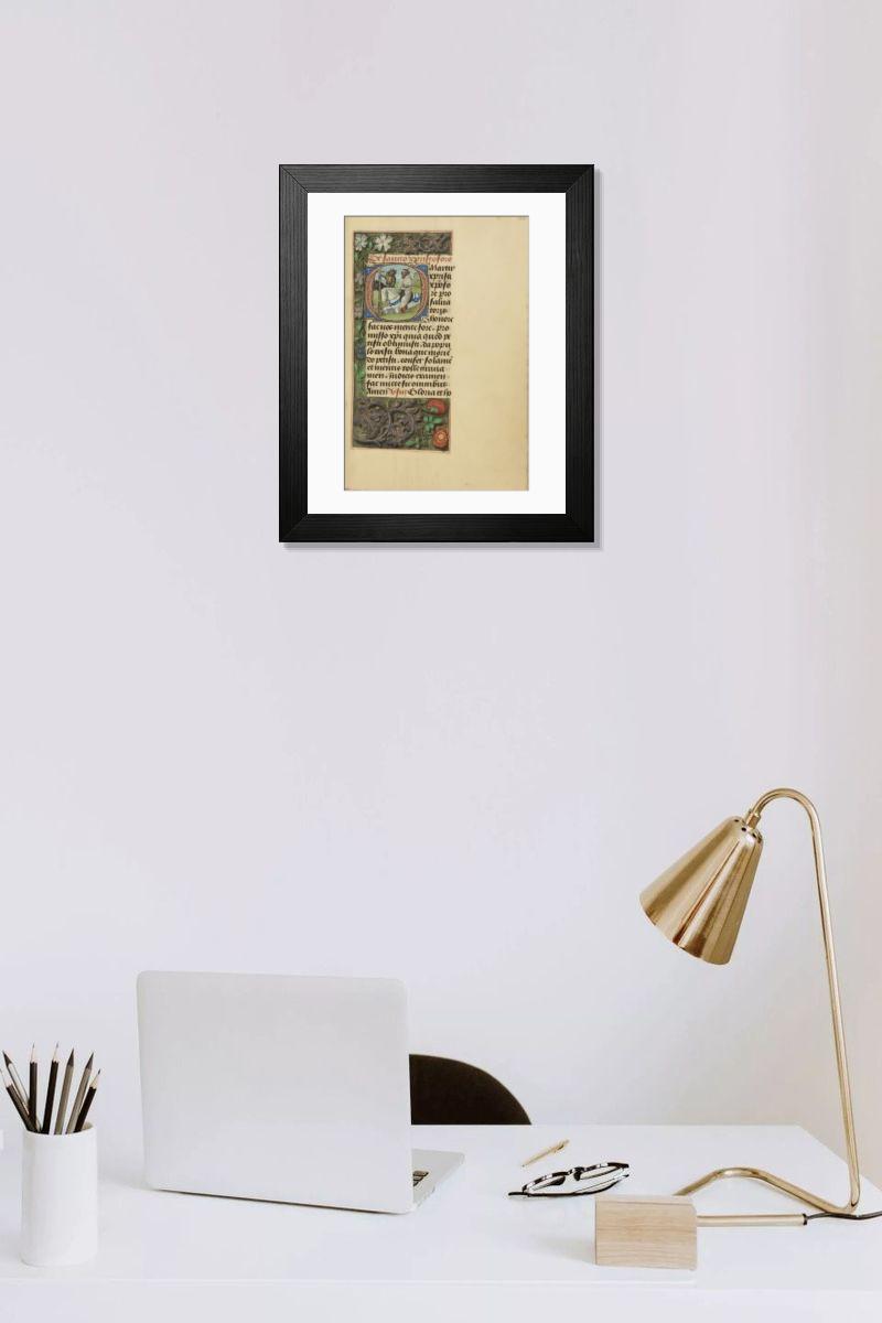 Shown hanging in a room: Modern 14"x12" (36x31cm)