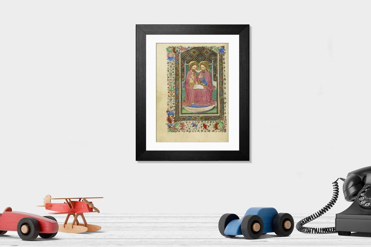 Shown hanging in a room: Modern 14"x12" (36x31cm)