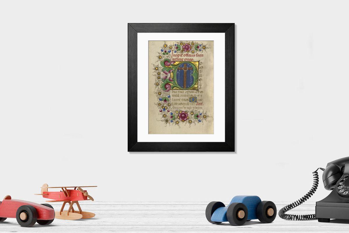 Shown hanging in a room: Modern 14"x12" (36x31cm)