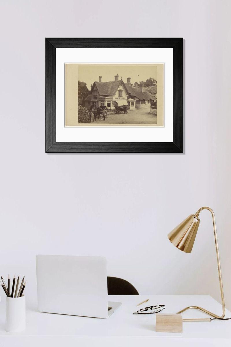 Shown hanging in a room: Modern 14"x12" (36x31cm)