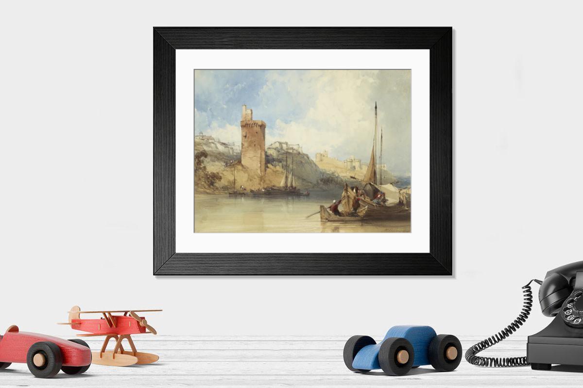 Shown hanging in a room: Modern 14"x12" (36x31cm)