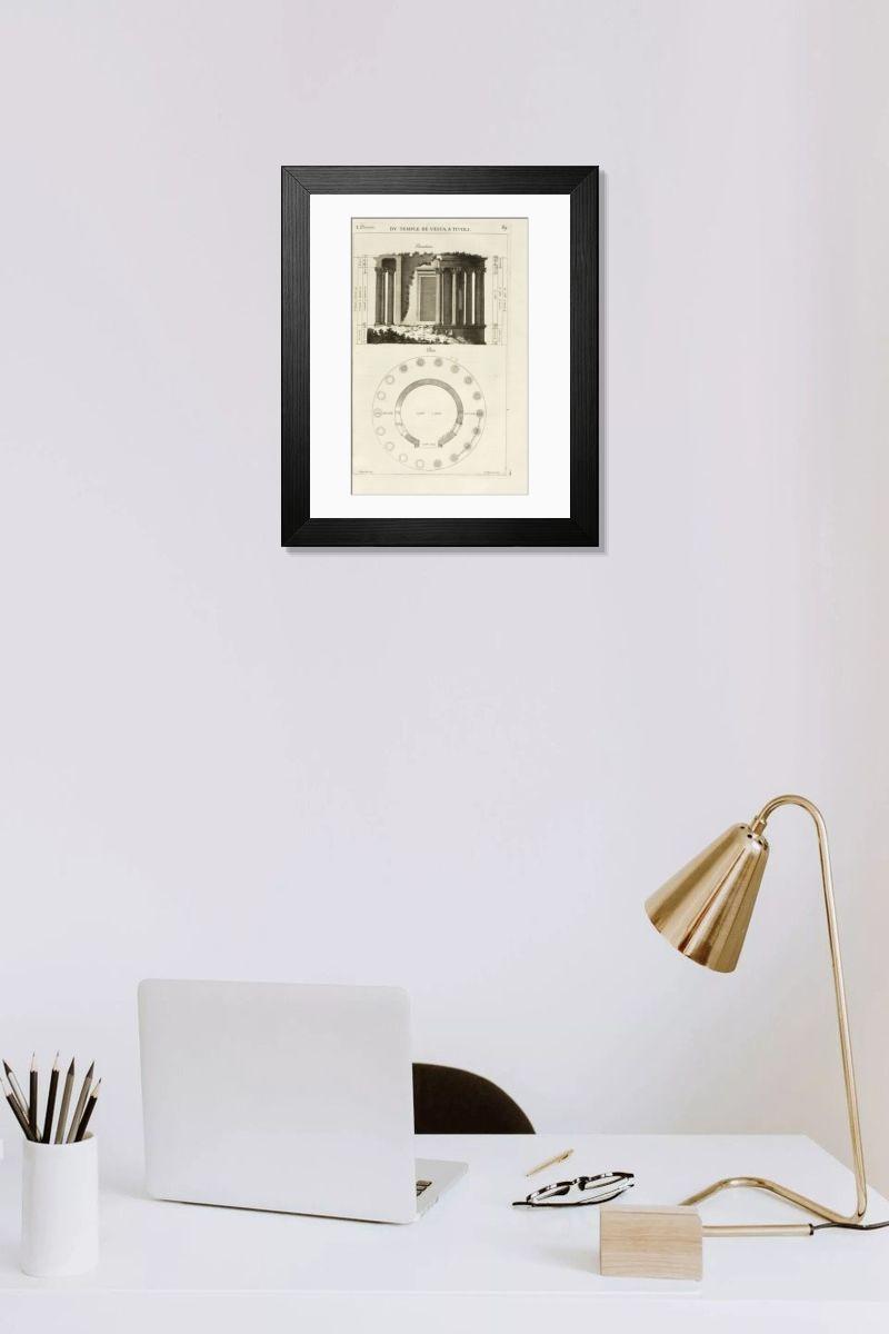Shown hanging in a room: Modern 14"x12" (36x31cm)