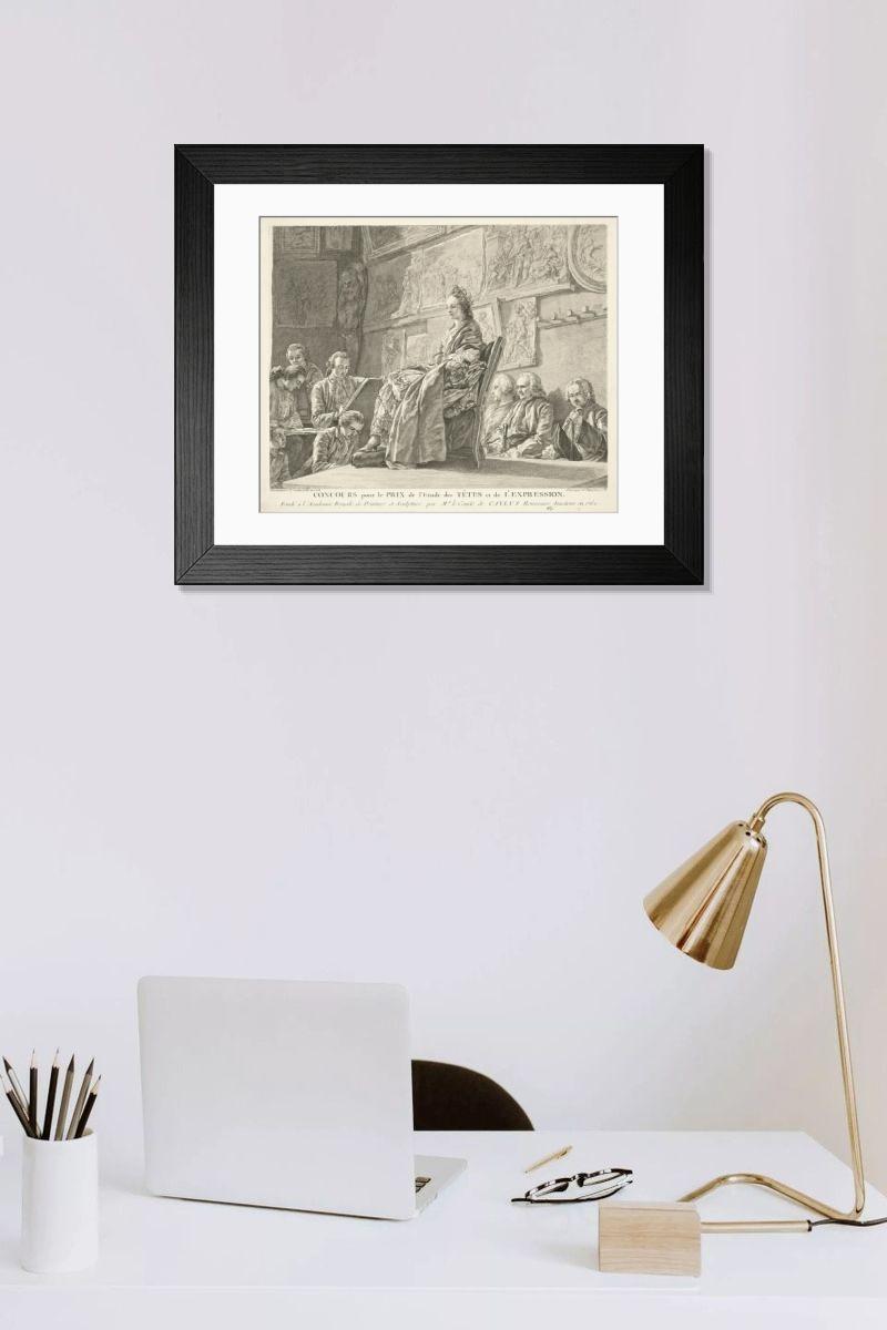Shown hanging in a room: Modern 14"x12" (36x31cm)