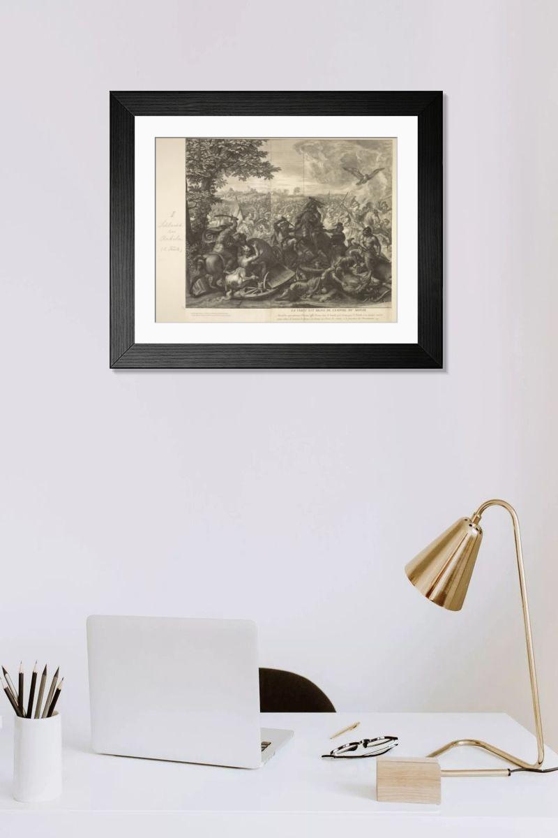 Shown hanging in a room: Modern 14"x12" (36x31cm)