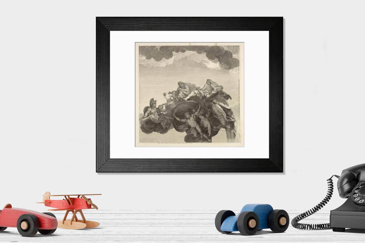 Shown hanging in a room: Modern 14"x12" (36x31cm)