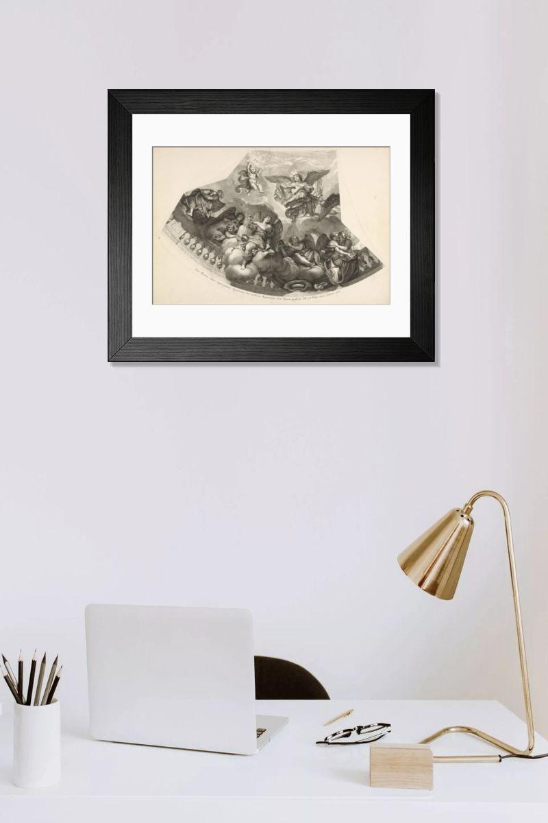 Shown hanging in a room: Modern 14"x12" (36x31cm)