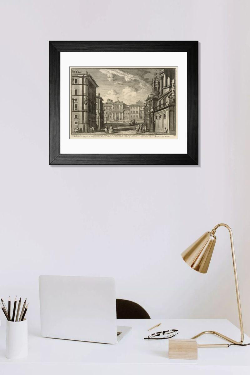 Shown hanging in a room: Modern 14"x12" (36x31cm)