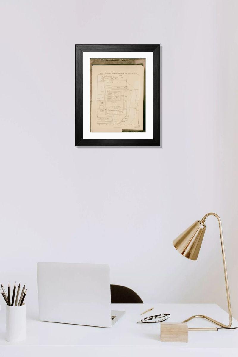 Shown hanging in a room: Modern 14"x12" (36x31cm)