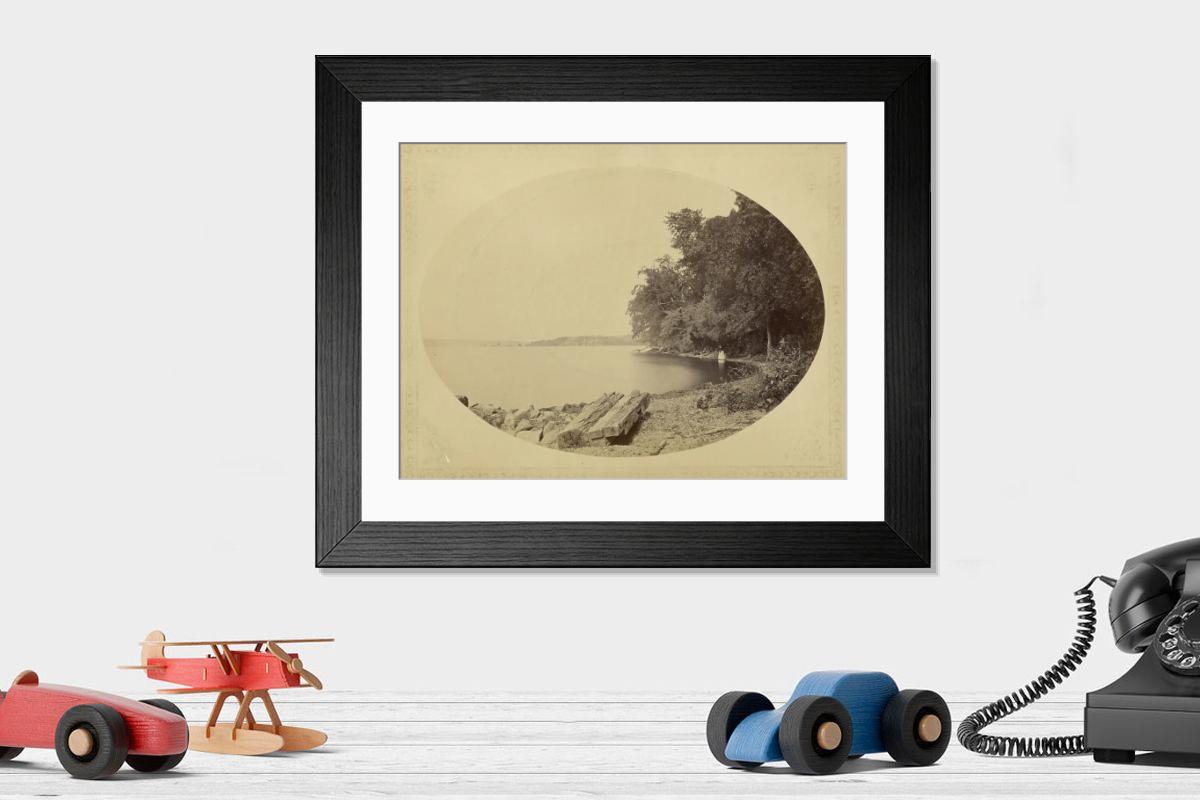 Shown hanging in a room: Modern 14"x12" (36x31cm)