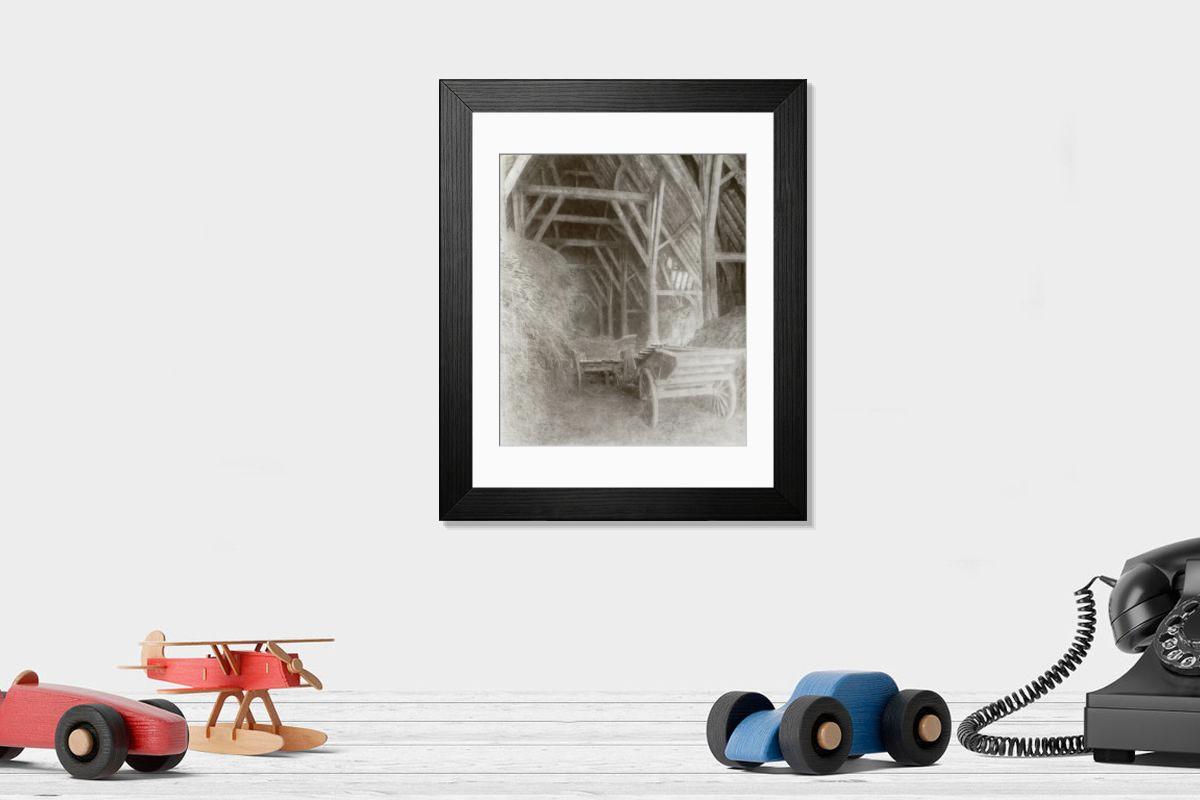 Shown hanging in a room: Modern 14"x12" (36x31cm)