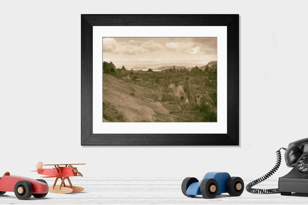 Shown hanging in a room: Modern 14"x12" (36x31cm)