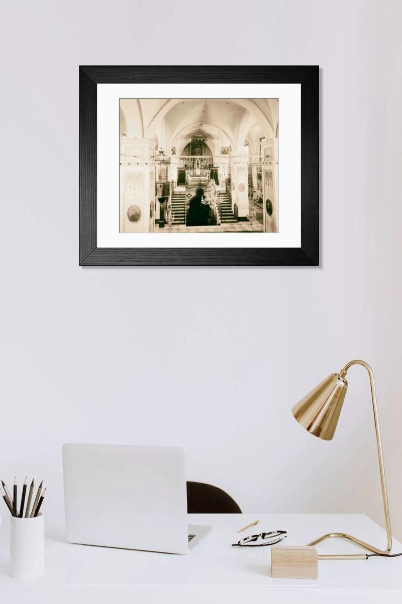 Shown hanging in a room: Modern 14"x12" (36x31cm)