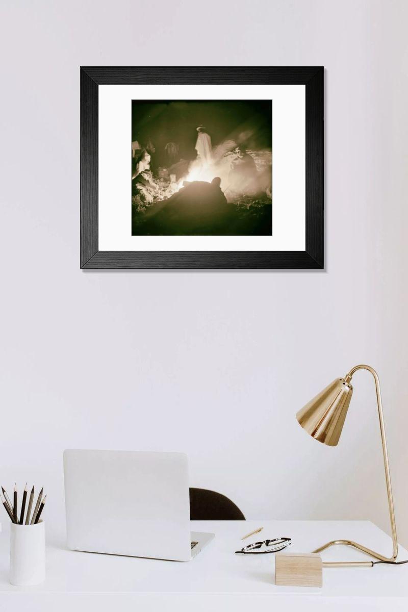 Shown hanging in a room: Modern 14"x12" (36x31cm)