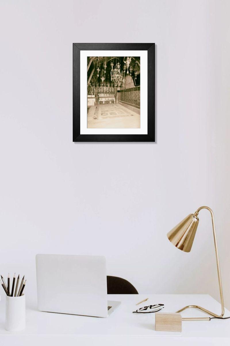 Shown hanging in a room: Modern 14"x12" (36x31cm)