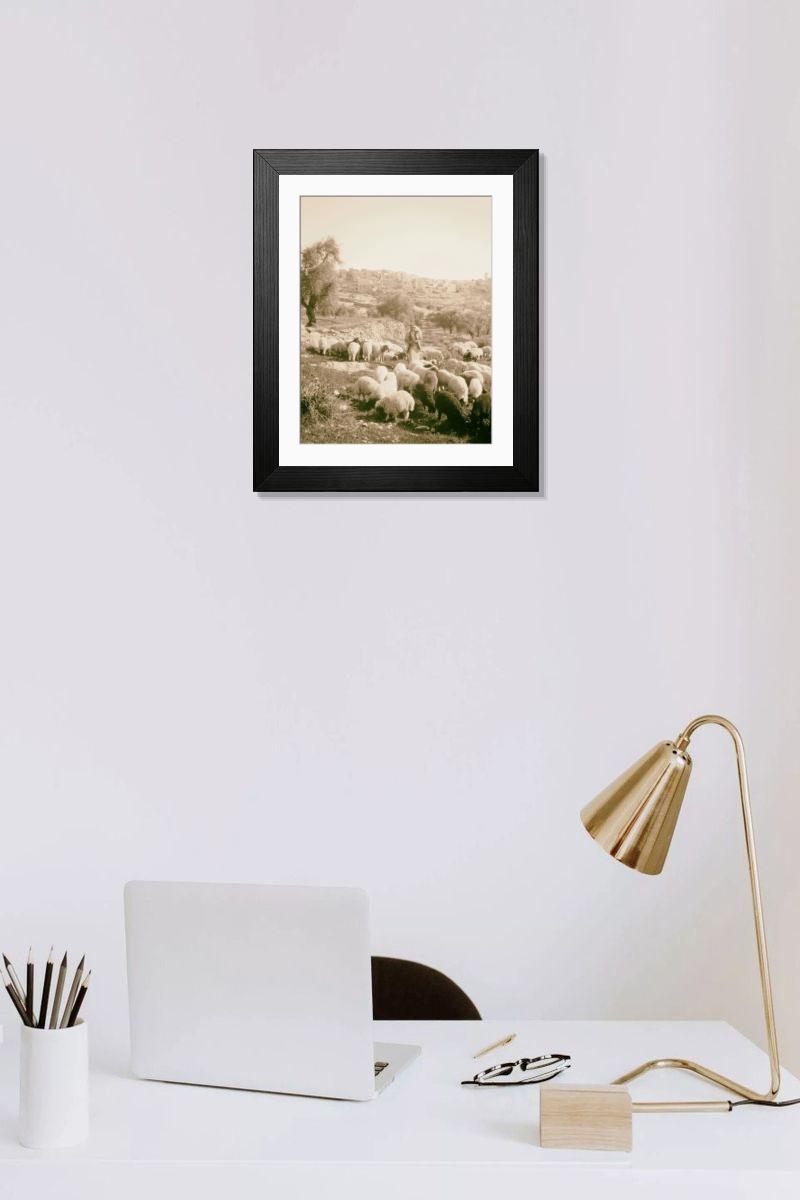 Shown hanging in a room: Modern 14"x12" (36x31cm)