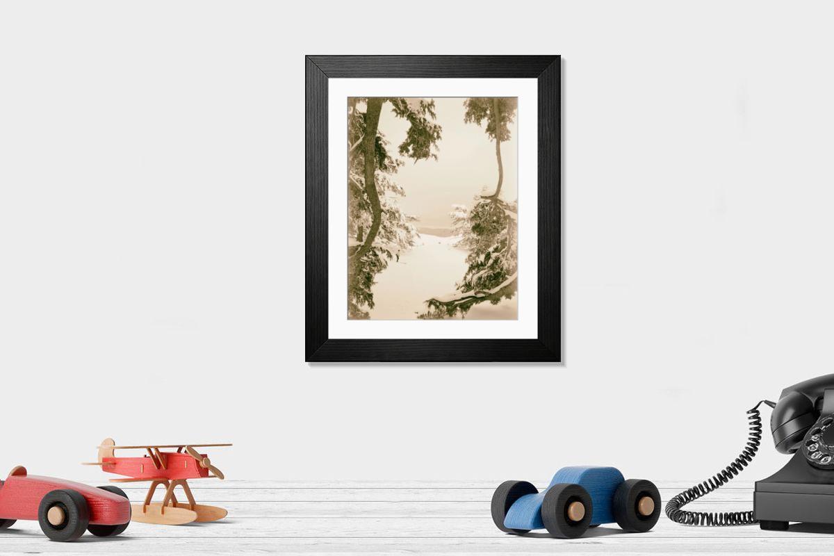 Shown hanging in a room: Modern 14"x12" (36x31cm)