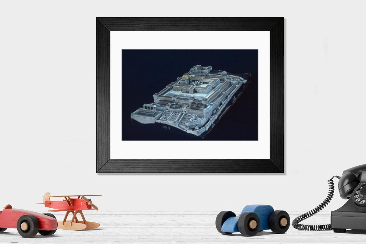 Shown hanging in a room: Modern 14"x12" (36x31cm)