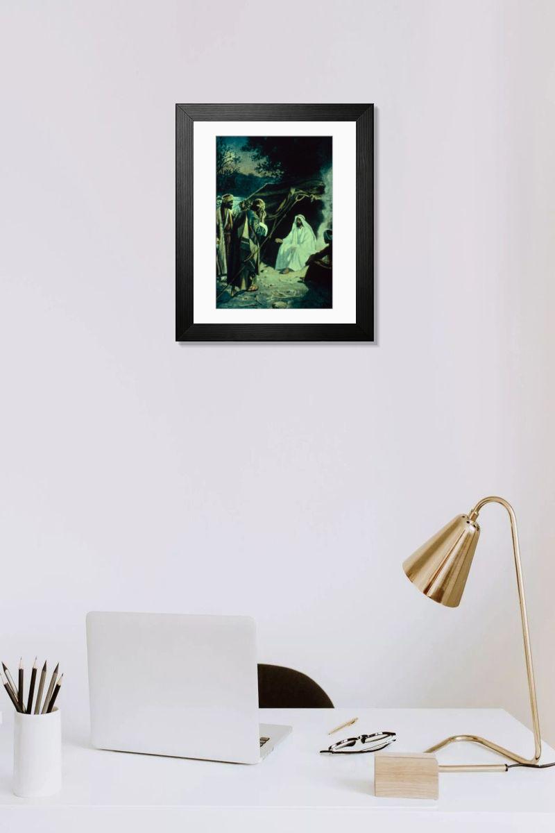 Shown hanging in a room: Modern 14"x12" (36x31cm)
