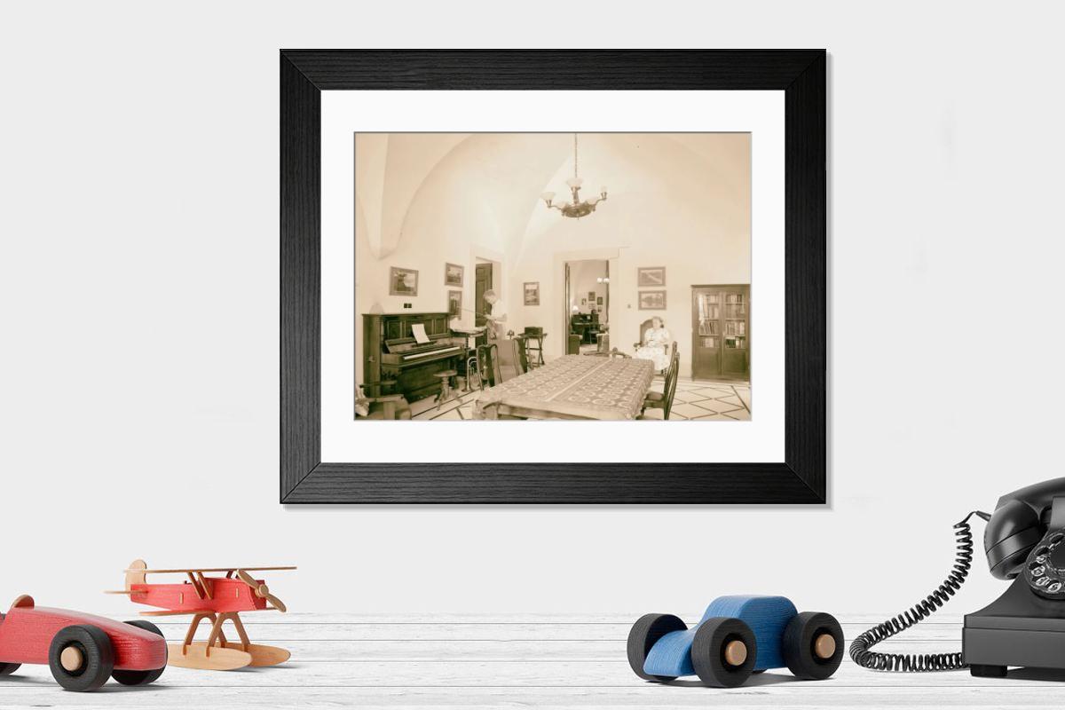 Shown hanging in a room: Modern 14"x12" (36x31cm)