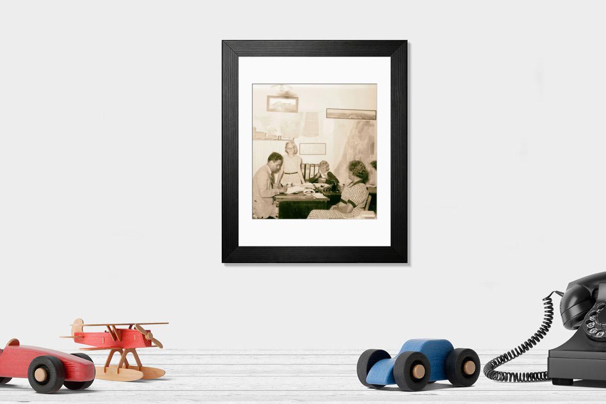 Shown hanging in a room: Modern 14"x12" (36x31cm)