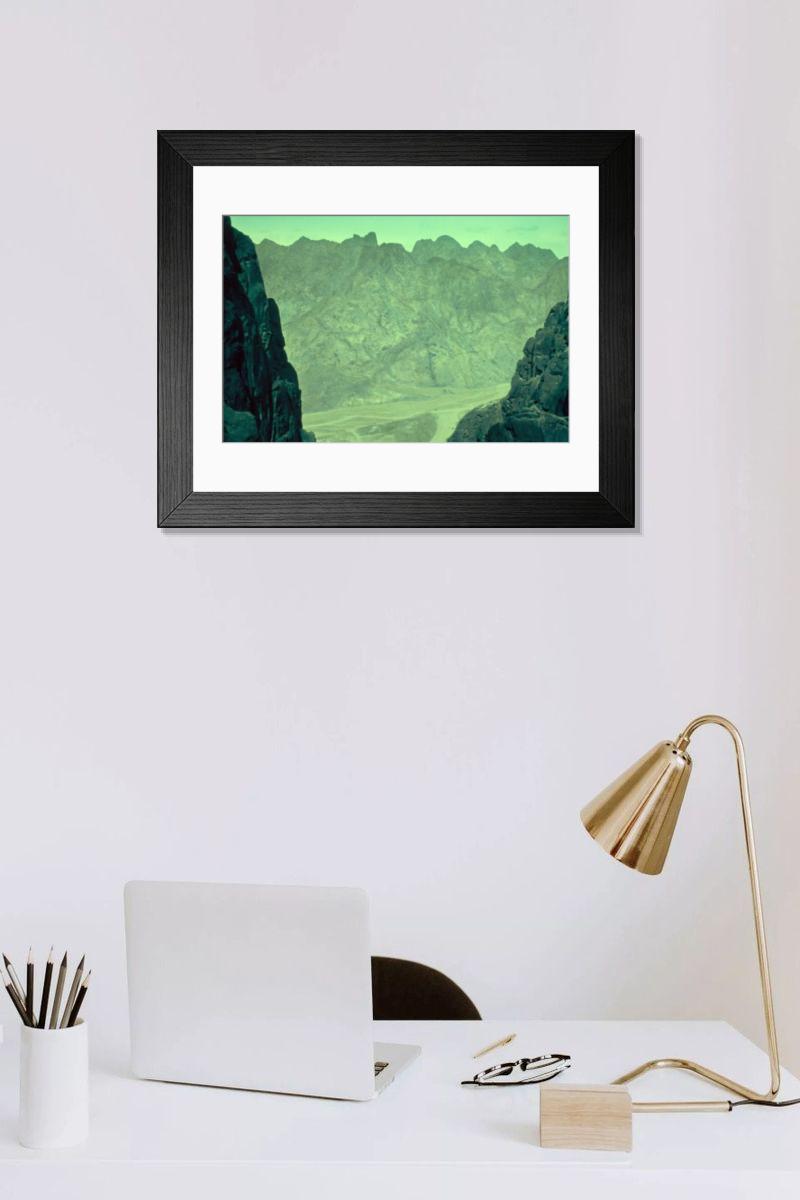 Shown hanging in a room: Modern 14"x12" (36x31cm)