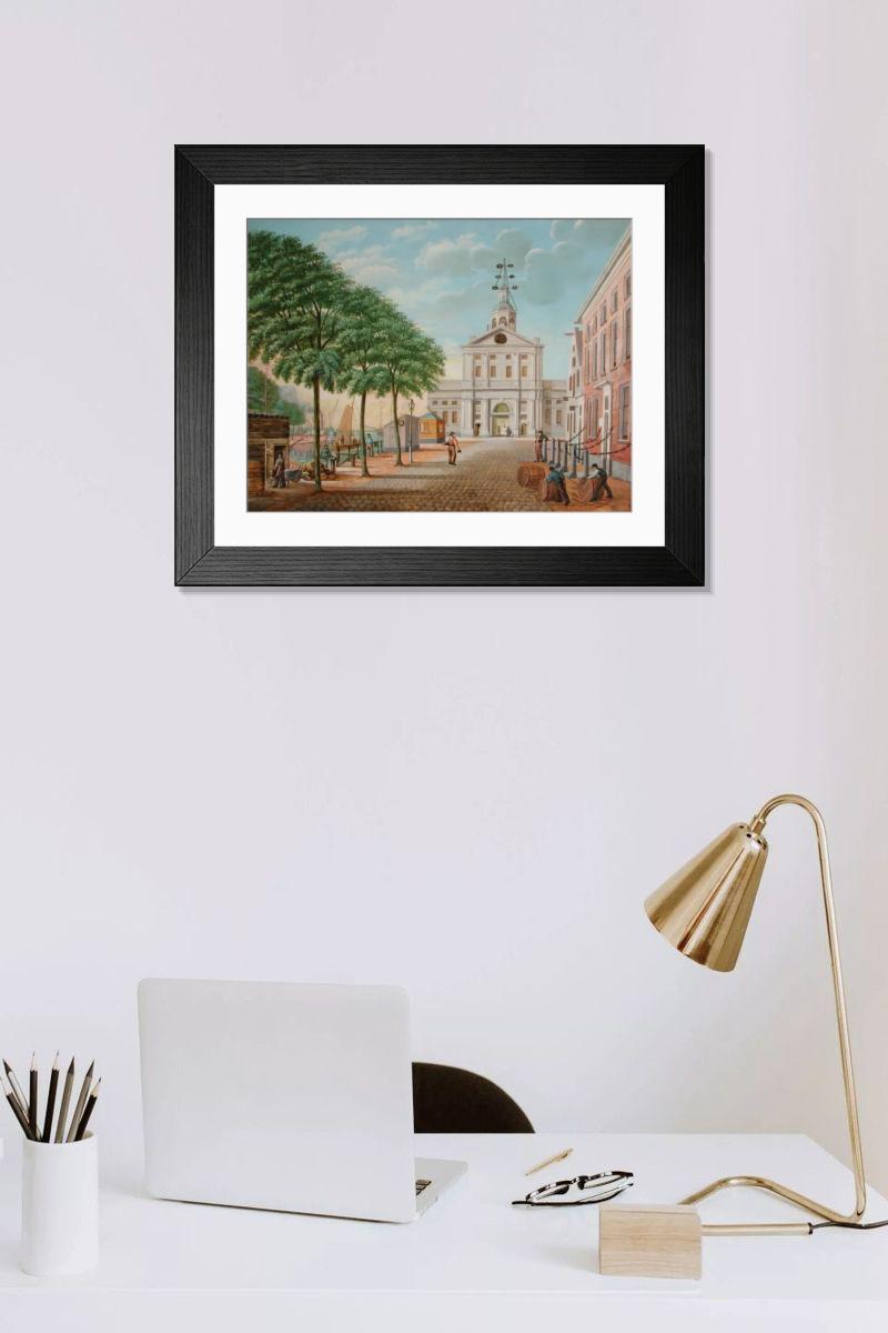 Shown hanging in a room: Modern 14"x12" (36x31cm)
