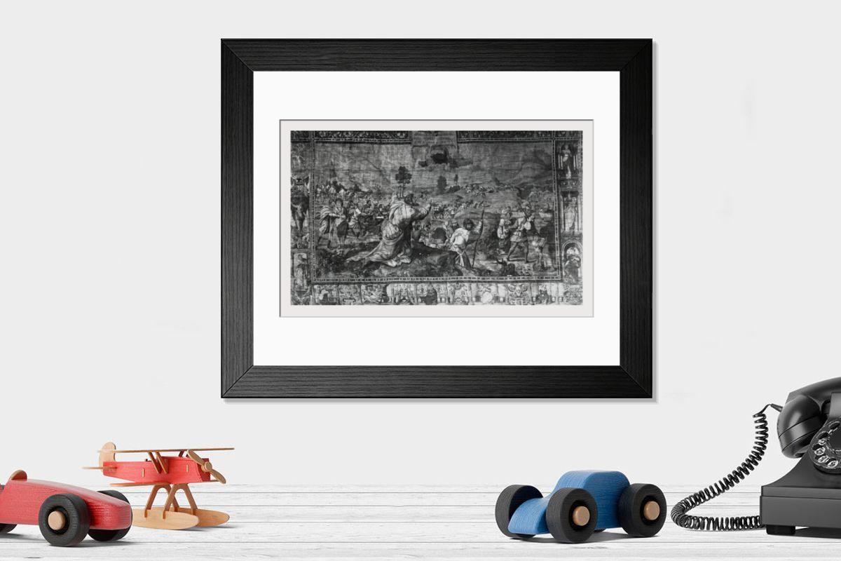 Shown hanging in a room: Modern 14"x12" (36x31cm)