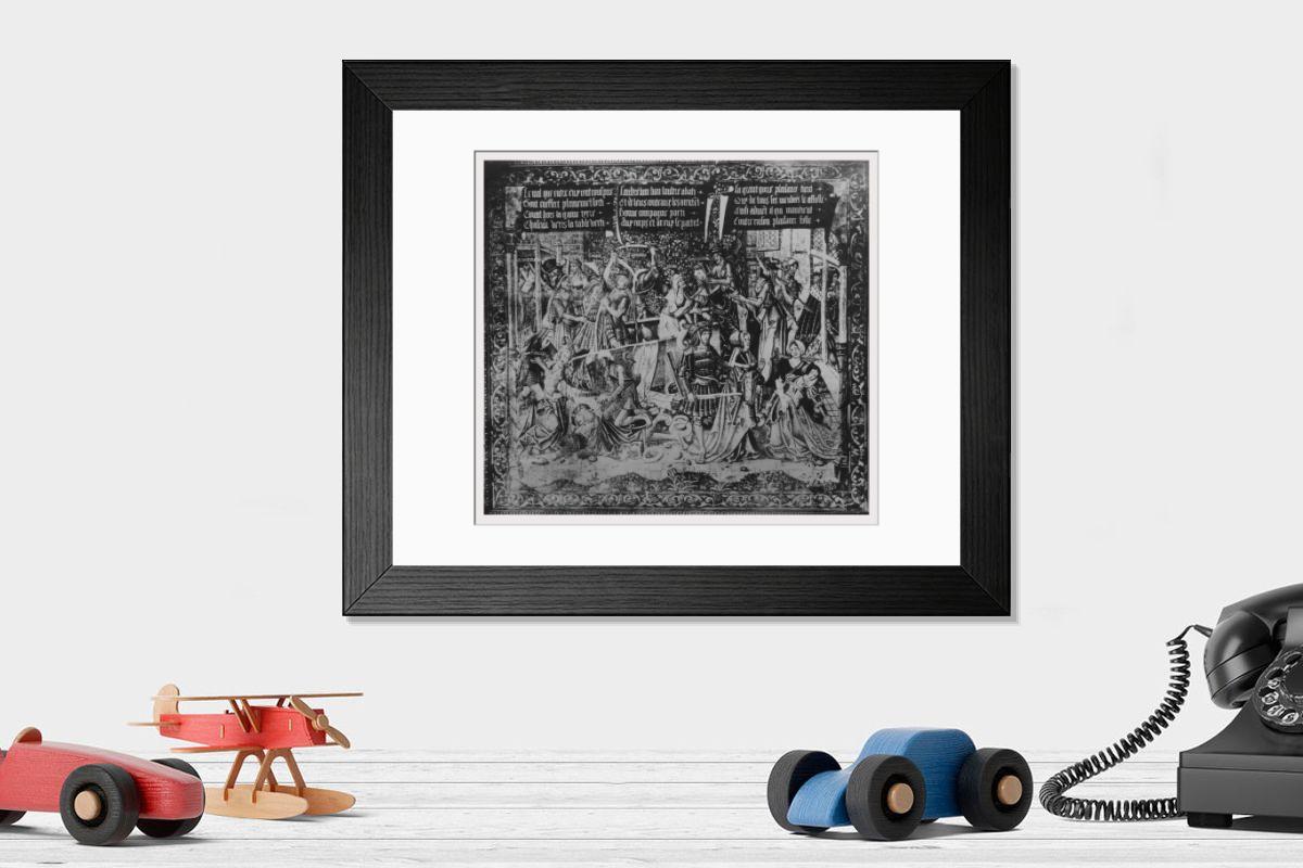 Shown hanging in a room: Modern 14"x12" (36x31cm)