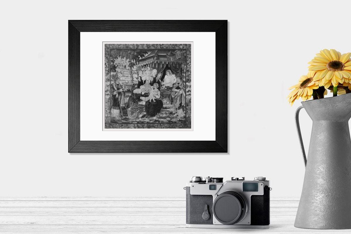 Shown hanging in a room: Modern 14"x12" (36x31cm)