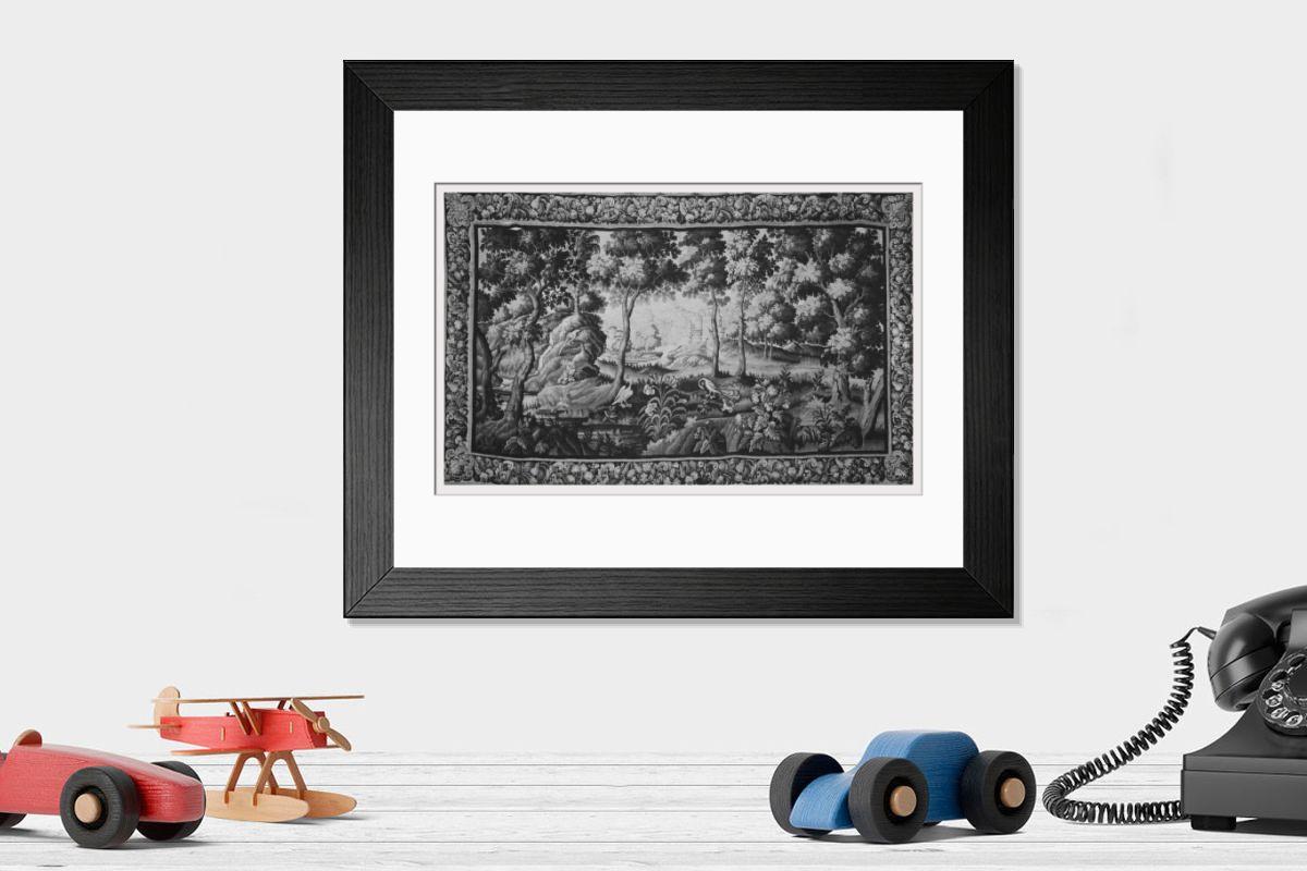 Shown hanging in a room: Modern 14"x12" (36x31cm)