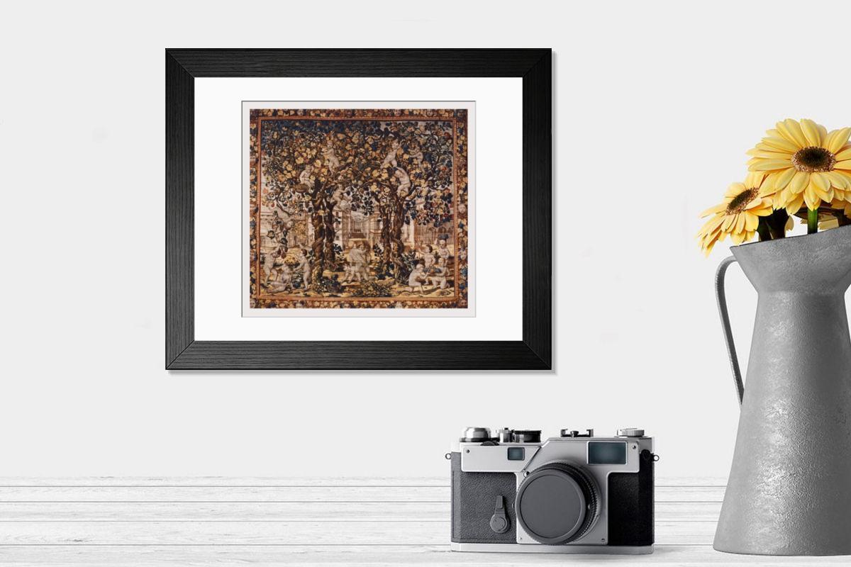 Shown hanging in a room: Modern 14"x12" (36x31cm)