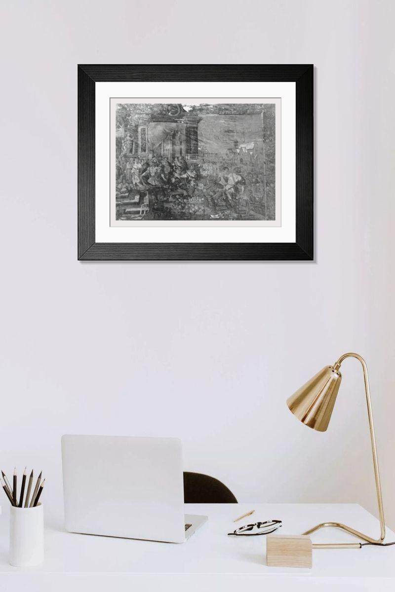 Shown hanging in a room: Modern 14"x12" (36x31cm)